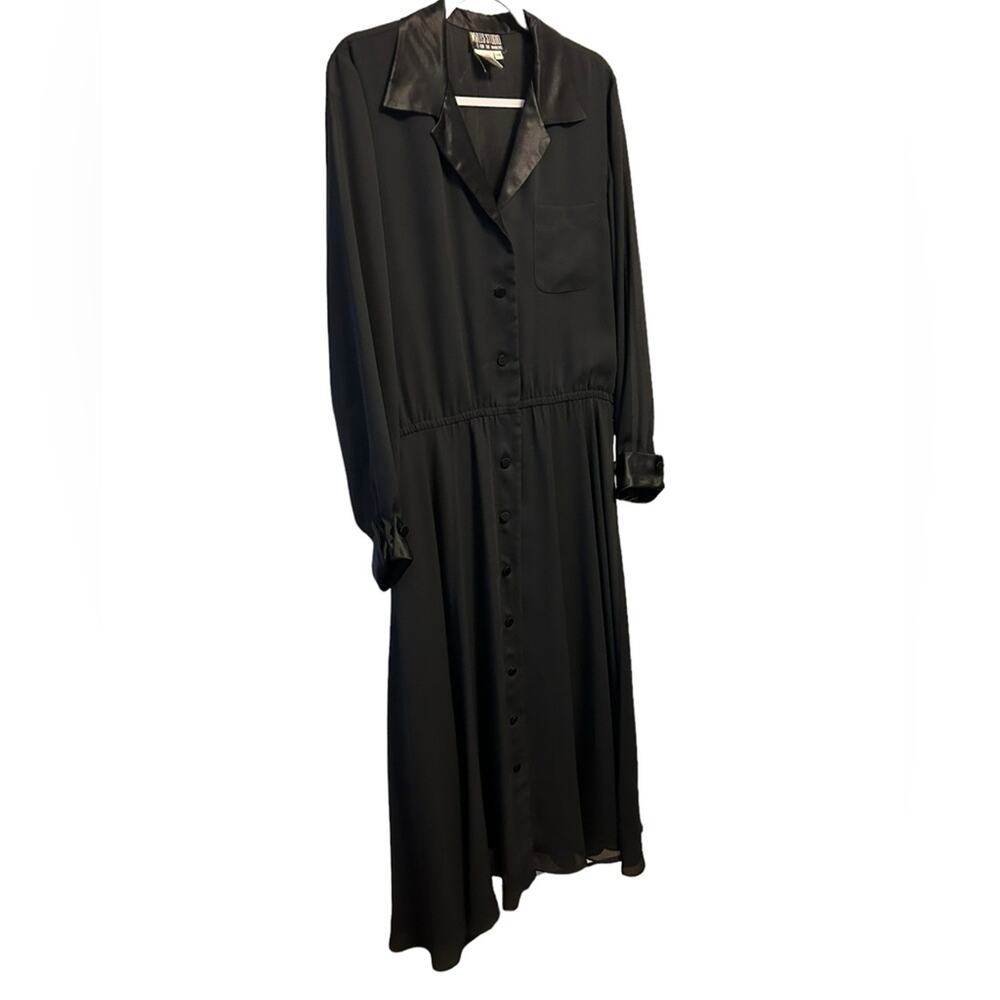 Rare Vintage Myles Studio For The Warrens Classic Elegant Black Dress-Size 14 - Picture 14 of 16